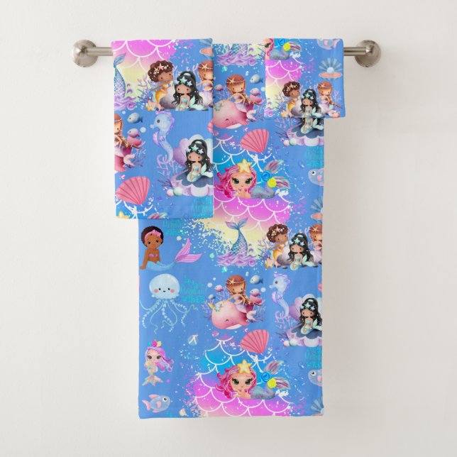 Fabulous Mermaid Life Bath Towel Set (Insitu)