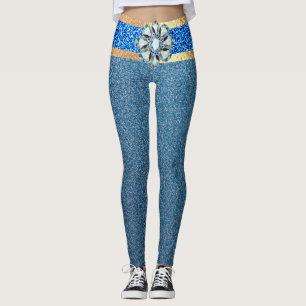 fabulous mermaid simulated sequin blue glitter leg leggings