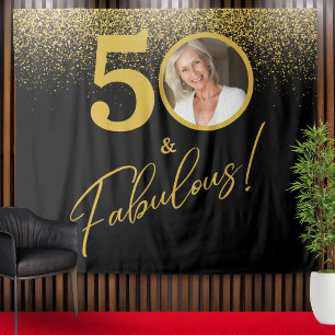 Fabulous Milestone Birthday Photo Backdrop 
