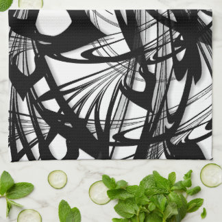 Fabulous Modern Art Design Black and White Jungle Towel