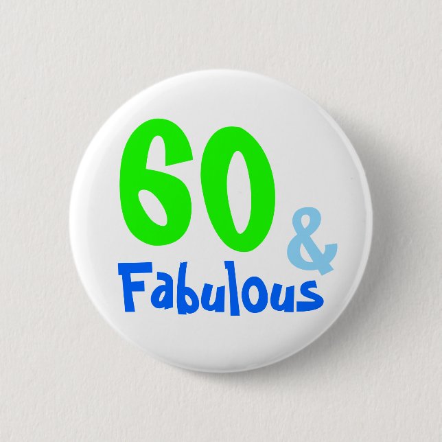 Fabulous Neon Birthday Button (Front)