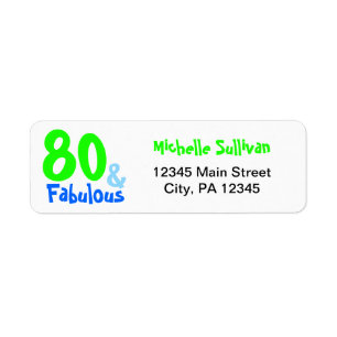 Fabulous Neon Birthday Label