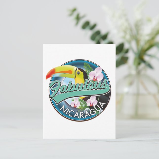 Fabulous Nicaragua toucan logo Postcard (Standing Front)