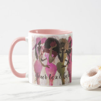 Fabulous Pink and Green Sorority Mug