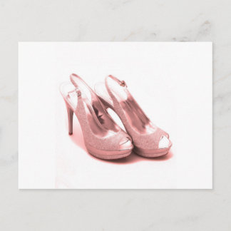 Fabulous Pink Glitter Stilettos Postcard