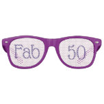 Fabulous Purple Fab 50 50th Birthday Retro Sunglasses at Zazzle