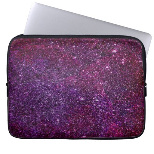 Fabulous purple glitter laptop computer sleeves | Zazzle