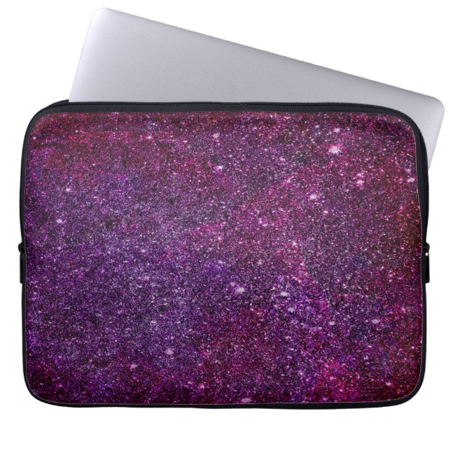 Fabulous purple glitter laptop sleeve (Front)