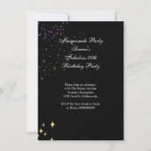 Fabulous Purple Gold Black Masquerade Party 4 Invitation (Back)