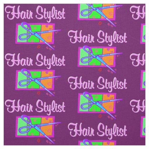 FABULOUS PURPLE HAIR STYLIST FABRIC