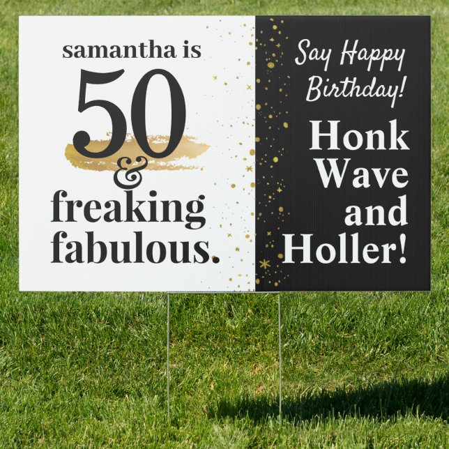 Fabulous Quarantine Birthday Custom Yard Lawn Sign (Insitu)