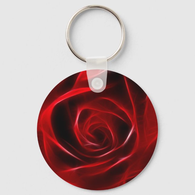 Fabulous Red Rose Keychain (Front)