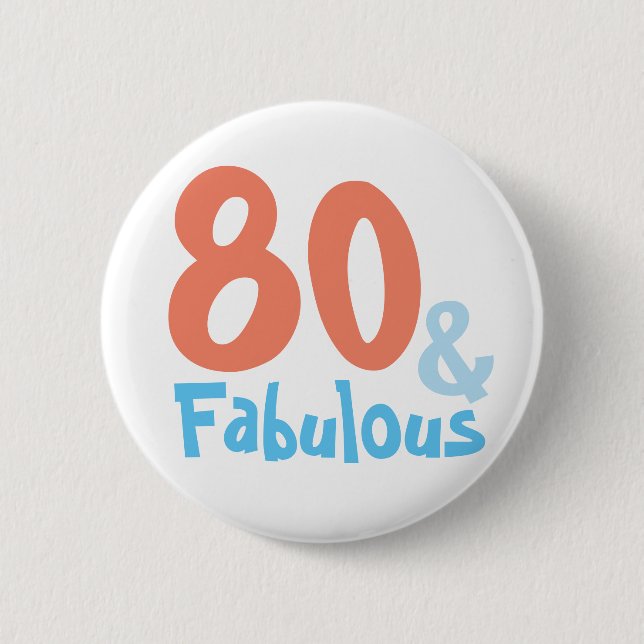 Fabulous Retro Birthday Party Pinback Button (Front)