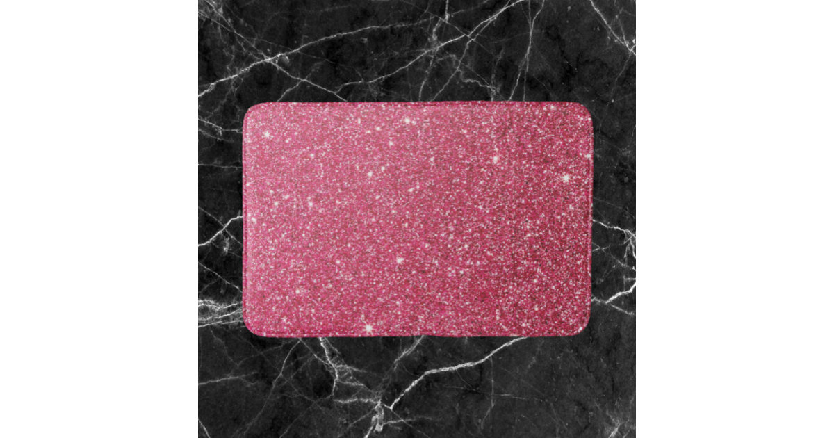Fabulous Rose Pink Glitter Bath Mat Zazzle