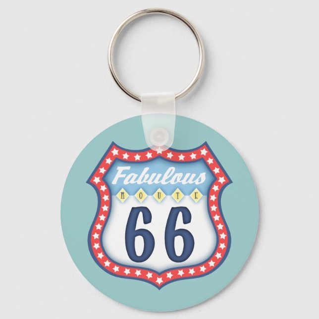 Fabulous Route 66 Keychain (Front)