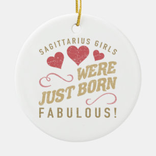 Fabulous Sagittarius For Women Ceramic Ornament