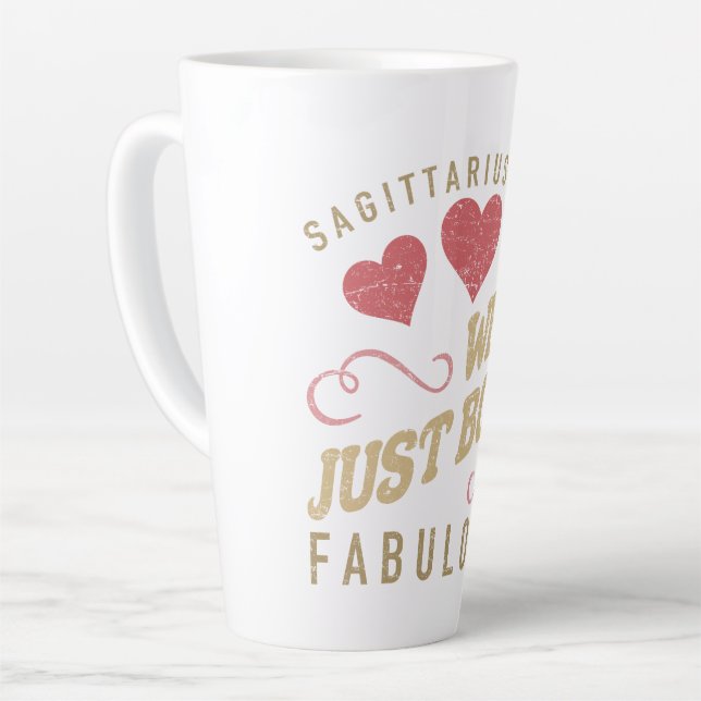 Fabulous Sagittarius For Women Latte Mug (Left Angle)