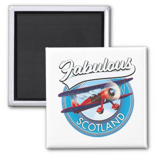 Fabulous Scotland retro style travel patch Magnet