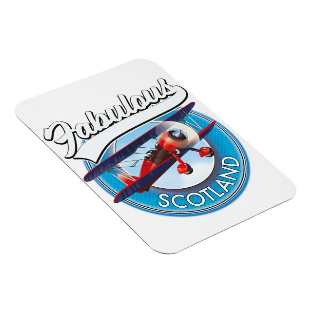Fabulous Scotland retro style travel patch Magnet (Right Side)