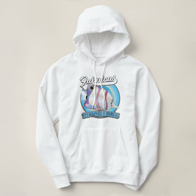 Fabulous Seychelles retro logo Hoodie (Design Front)