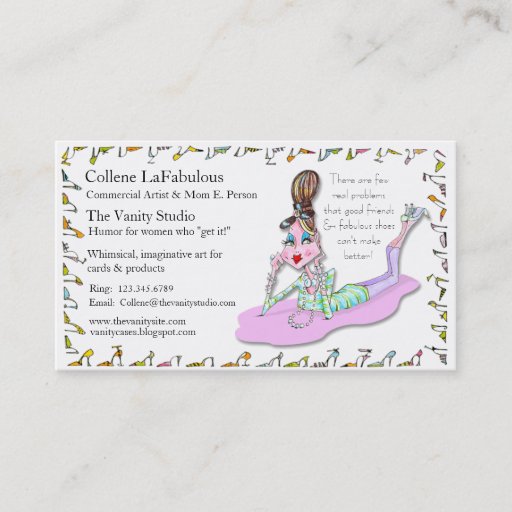 Customizable fabulous shoe themed biz' car business card templates