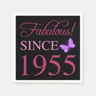 Fabulous Since 1955 70th Birthday Napkins