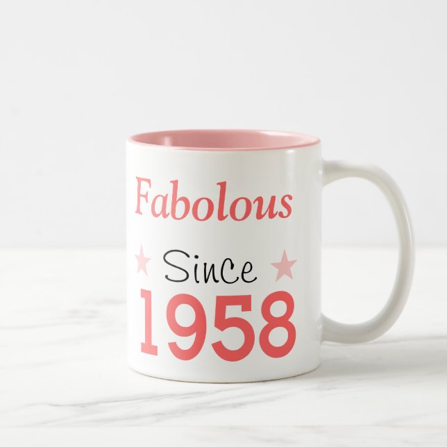Fabulous Since 1958 Two-Tone Coffee Mug (Right)