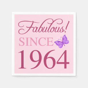 Fabulous Since 1964 60th Birthday Napkins
