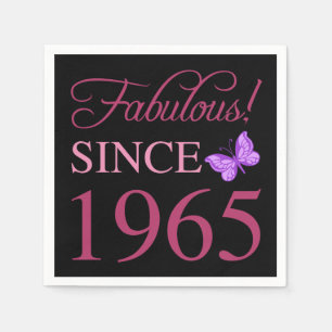 Fabulous Since 1965 60th Birthday Napkins