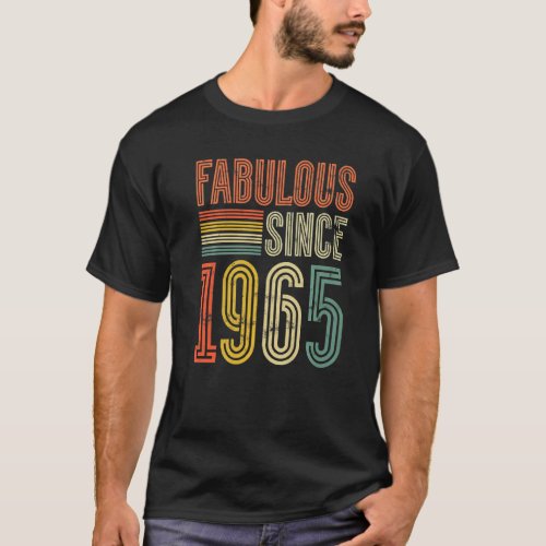 Fabulous Since 1965 Boy Girl Man Woman Birthday Re T_Shirt