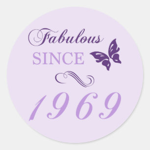 Fabulous Since 1969 Classic Round Sticker