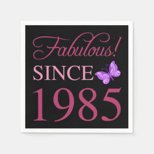 Fabulous Since 1985 40th Birthday Napkins