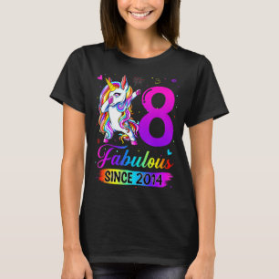 Fabulous Since 2014 Kids 8th Birthday 8 Years Old T-Shirt