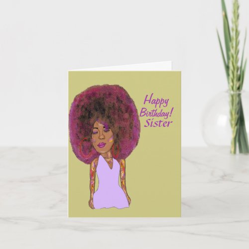Fabulous Sister African American Happy Birthday Ca Card