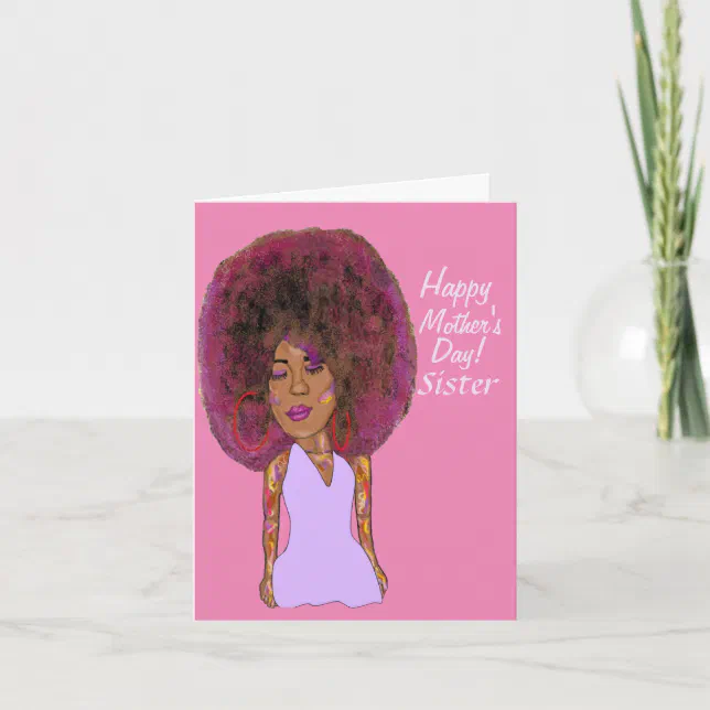 Fabulous Sister African American Mother's Day Car Card | Zazzle