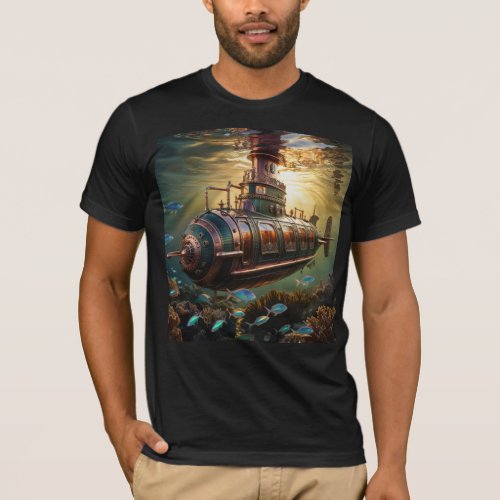 Fabulous Steampunk Submariner Vessel T_Shirt