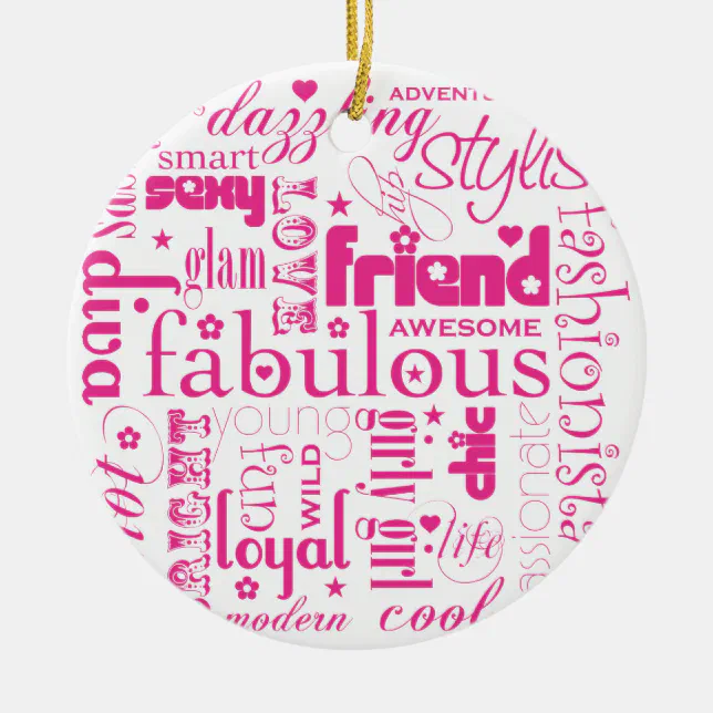 Fabulous Synonym BFF Ornament Zazzle