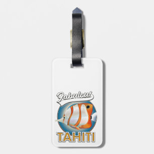 fabulous Tahiti retro logo Luggage Tag