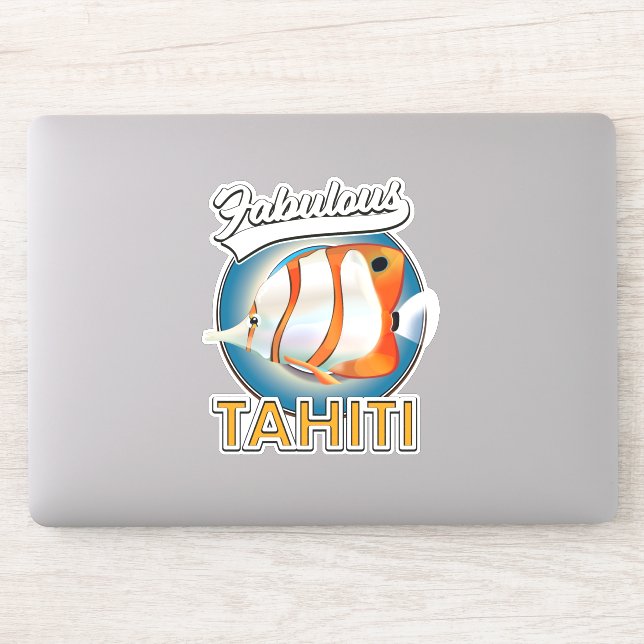 fabulous Tahiti retro logo Sticker (Computer)