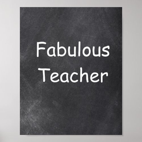 Fabulous Teacher Chalkboard Class Decoration