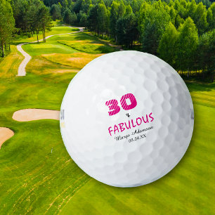 Fabulous Thirty Birthday Hers Personalized Golf Balls