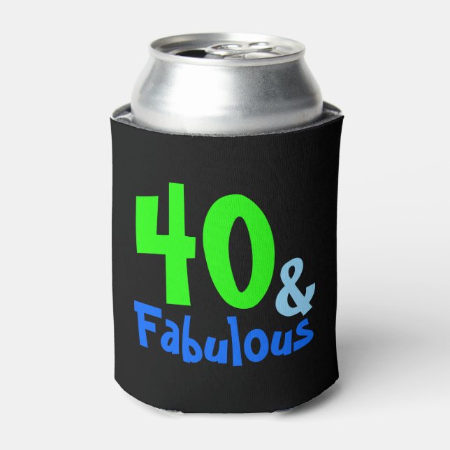 Fabulous Tropical Birthday Can Cooler (Can Front)