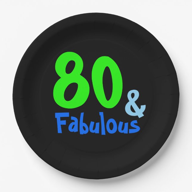 Fabulous Tropical Birthday Paper Plates (Front)