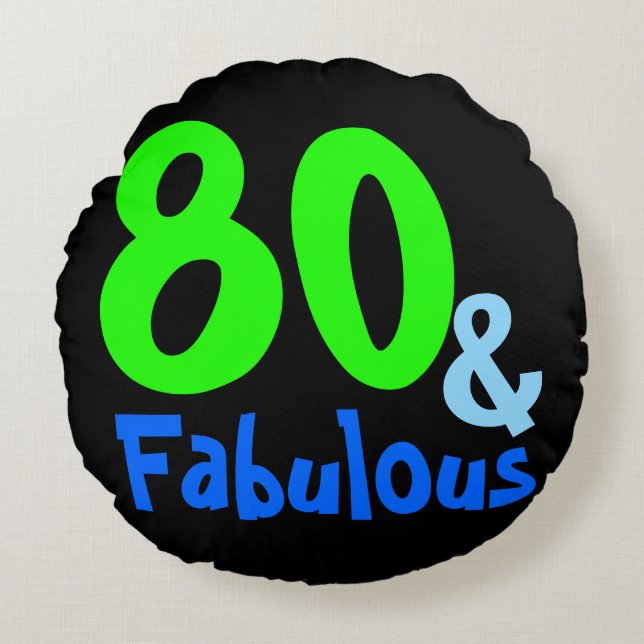 Fabulous Tropical Birthday Round Pillow (Front)