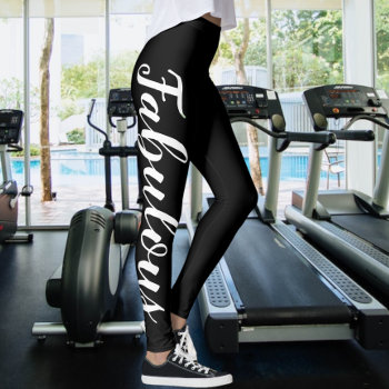 Fabulous Typography Leggings by Ricaso_Graphics at Zazzle