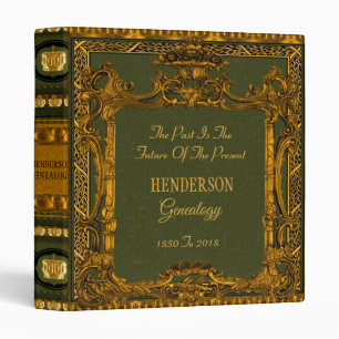 Fabulous Victorian Ornate Gold Genealogy 3 Ring Binder