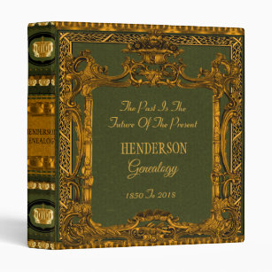 Fabulous Victorian Ornate Gold Genealogy 3 Ring Binder