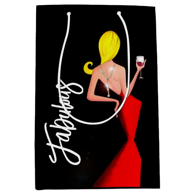 Fabulous “Wine Diva” Gift Bag (Front)