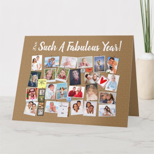 Fabulous Year Make Your Own Photo Cork Board Card