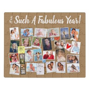Fabulous Year Make Your Own Photo Cork Board Jigsaw Puzzle